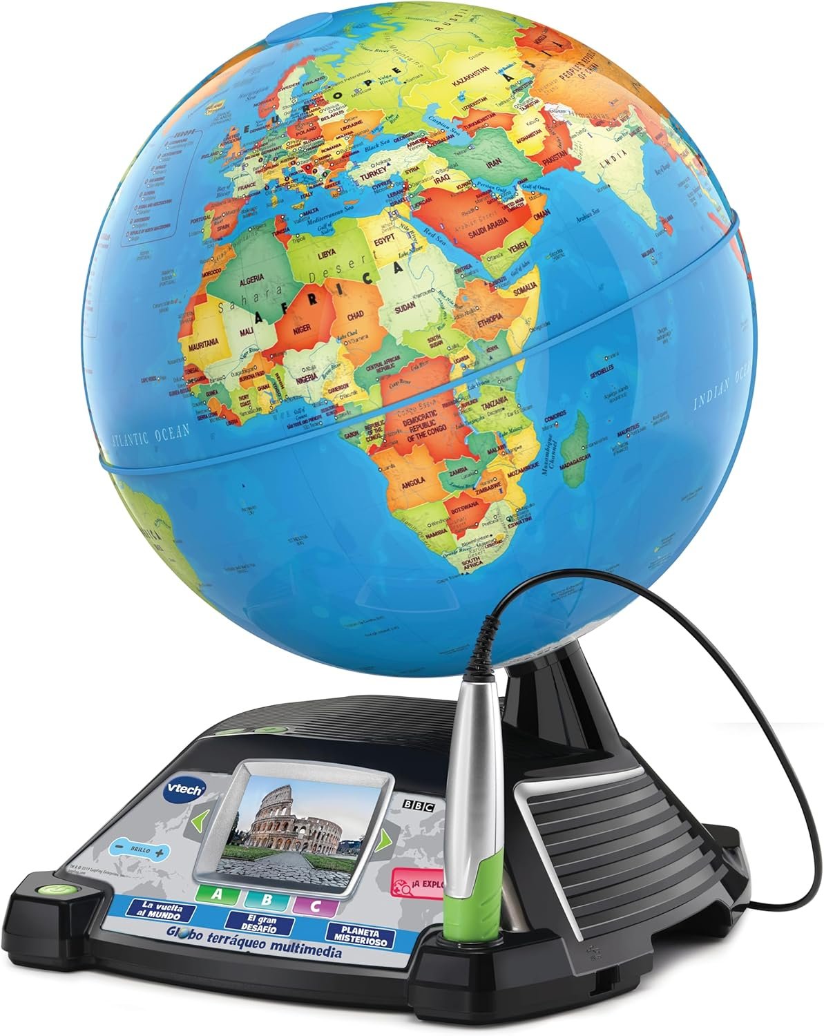 VTech - Globo terráqueo multimedia, el único con Pantalla LCD